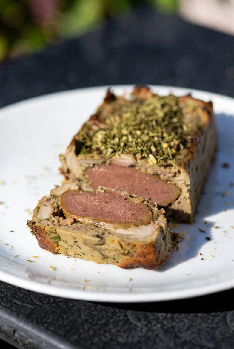 Poultry Terrine with Pistachios &amp; Foie Gras Heart