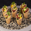 Red Tuna Tartare Cone inspired with avocado, herbs and Tartare sauce